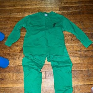 Green zara sweat suit